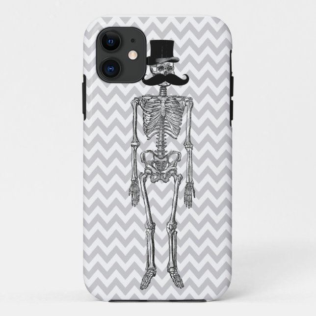 11 Moustache humoristique sur le coque iphone gris (Dos)