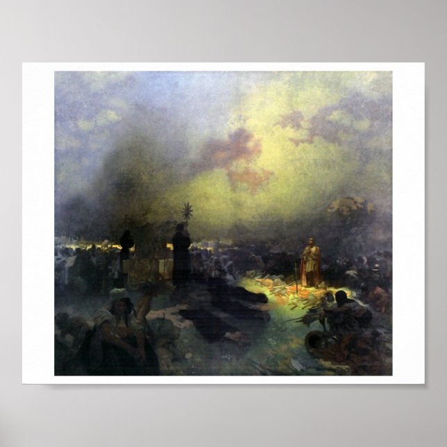 #11 Nach der Schlacht von Vitkov Hill, Mucha Poster (Vorne)