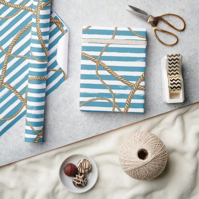 11 Nautical Haven Wrapping Paper "Big Size" Geschenkpapier (Kunsthandwerk)