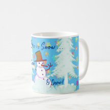11 Oz. Fun café Snowman Hot Drink Latte Mug