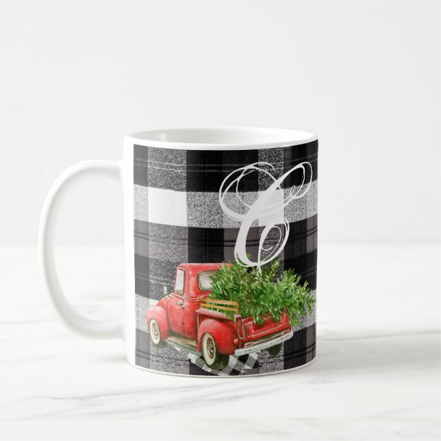 11 Oz. Kaffee Tasse XMAS Truck Baffalo Kariert Chr (Links)