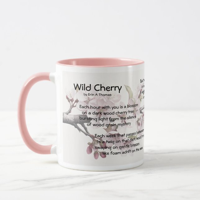 11 oz Mug "Cherry sauvage" par Erin A Thomas (vibr (Gauche)