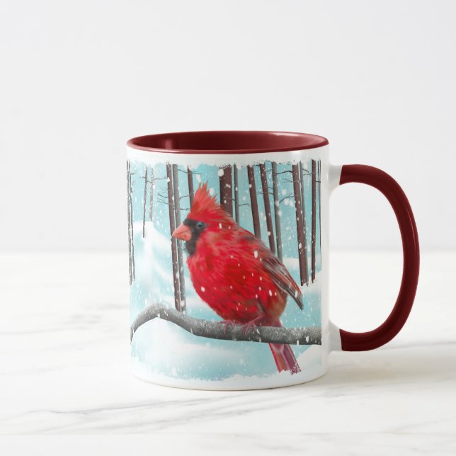 11 oz Roter Kardinal Tasse (Rechts)