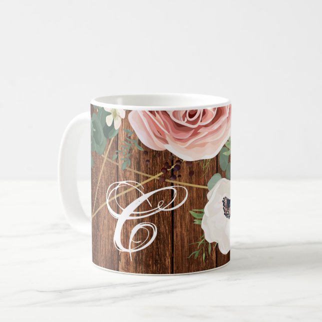 11 Oz. Tasse Geometric Garden Rose Barn Wood (Vorderseite Links)
