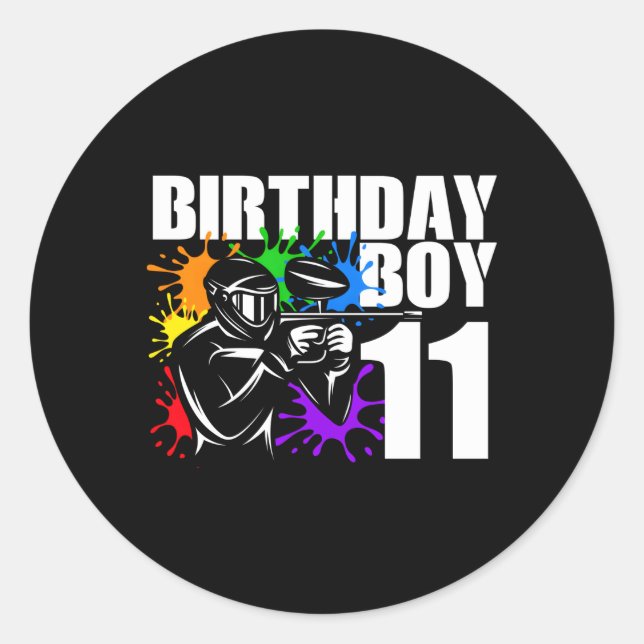 11 Paintball Py 11th for Runder Aufkleber (Vorderseite)