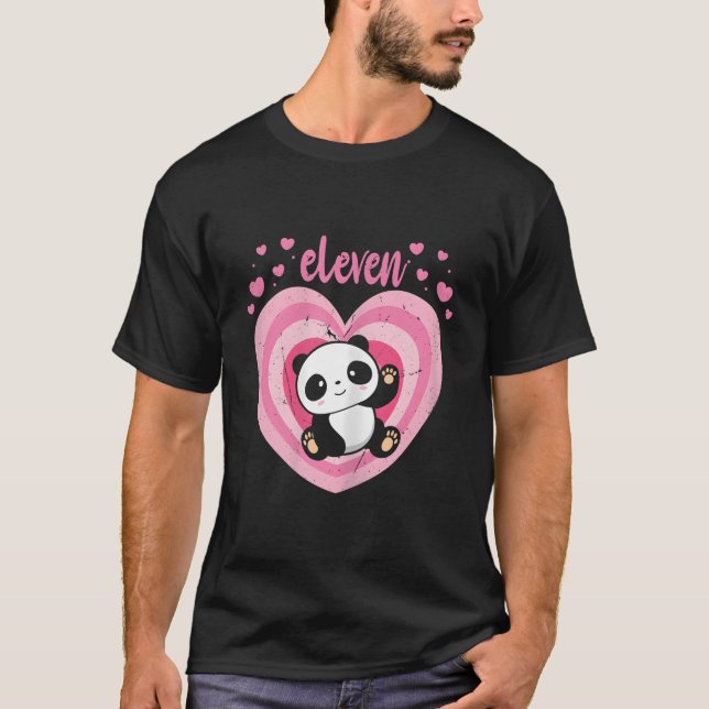 11 Panda 11. Geburtstag T-Shirt (Vorderseite)
