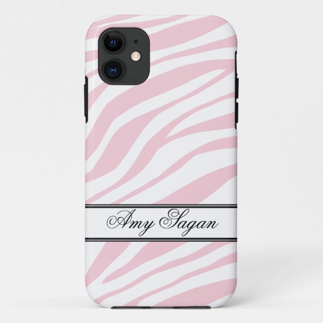 11 Pink Zebra Imprimer iPhone 5 Coque personnalisé (Dos)