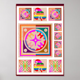 11 quadratische Dekorationen - Goodluck Orientale