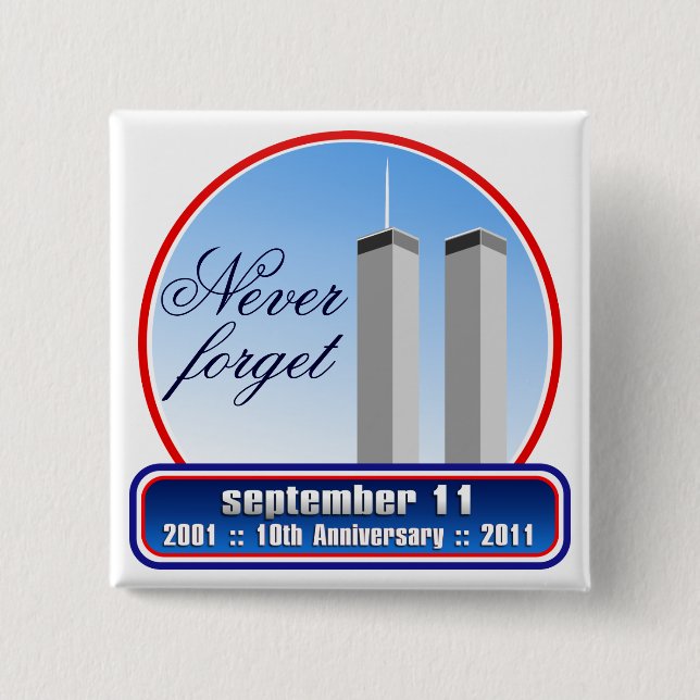 11. September - 9/11 10. Buttone des Button (Vorderseite)