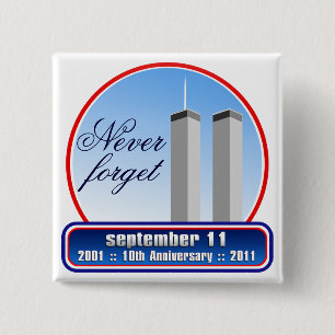 11. September - 9/11 10. Buttone des Button