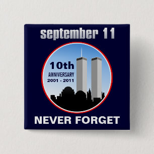 11. September - 9/11 10. Buttone des Button