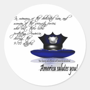 11. September Anschläge im World Trade Center Runder Aufkleber