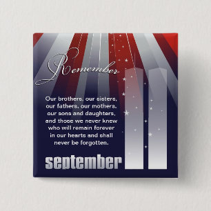 11. September - patriotisches Erinnerungs-Button Button
