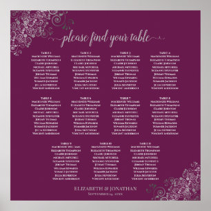 11 Tabelle Hochzeitskartentabelle Silver auf Cassi Poster
