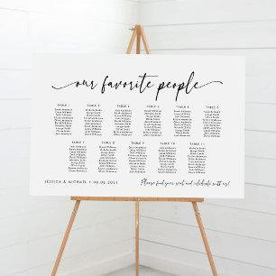 11 Tische Unser Lieblings-Sitzplan der Leute Poster
