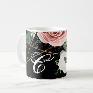 11 Unzen Kaffeetasse Geometrischer Garten Rose Sch