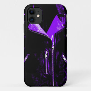 11 Veste en cuir violet iPhone 5 coque