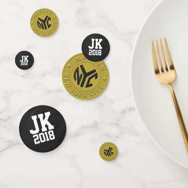 11 von 12 Personalisierten New Yorker Token Dots Konfetti (Gruppe)