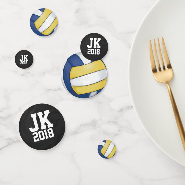 11 von 12 Personalisierten Volleyballpunkten Konfetti (Gruppe)