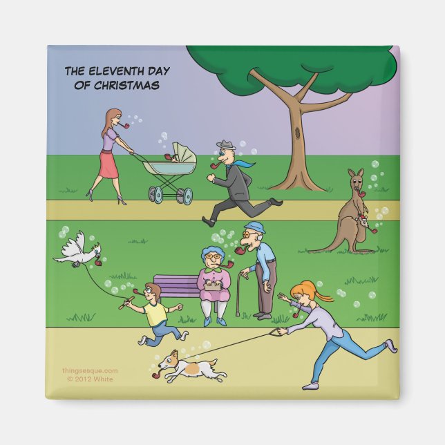 11. Weihnachtsfeiertag (11 Rohrleitungen) Magnet (Vorne)