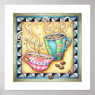 11"x11" PLAKAT - COOL BEANS! Kaffee Kunst