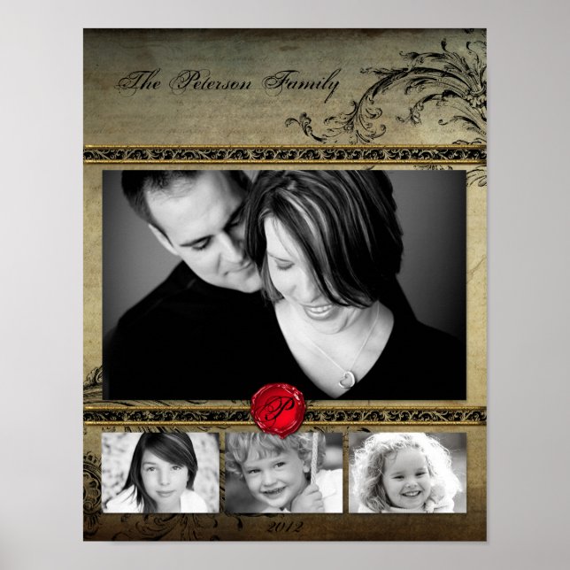 11"x14" 4-Slot-Montage-Freude Poster (Vorne)