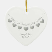 11e ornement cardiaque du Mariage en acier
