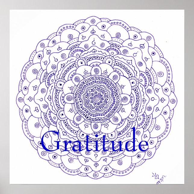 11Mandala 6, Gratitude Poster (Vorne)