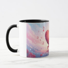 11oz Mug Kissing Hearts “Love Notes” Cute mug Tasse