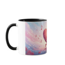 11oz-Tasse Kissing Hearts „Liebesbriefe“ Süße Tass