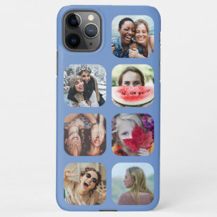 11Pro Max Carré 7 Photo Collage Modèle bleu coque iphone