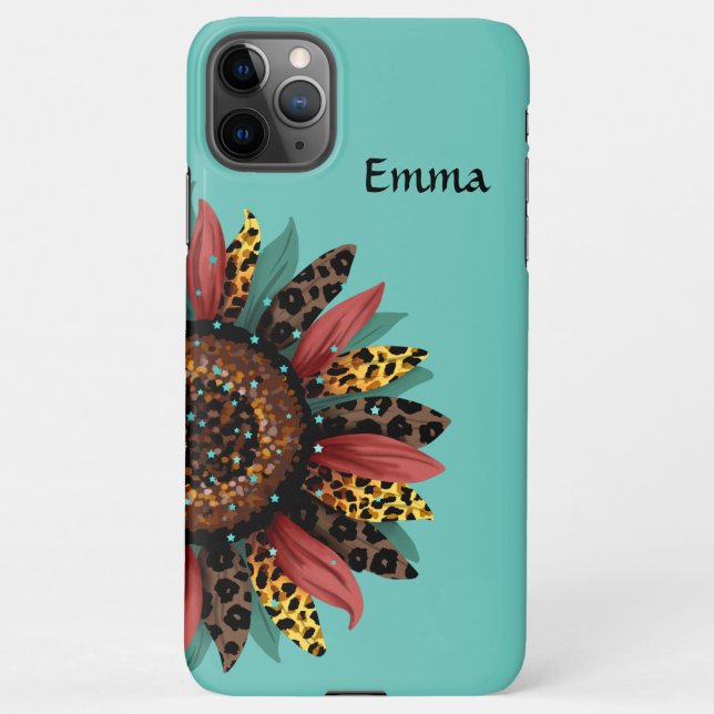 11Pro Max iPhone 11 Coque avec Sunflower & Stars Automne (Dos)
