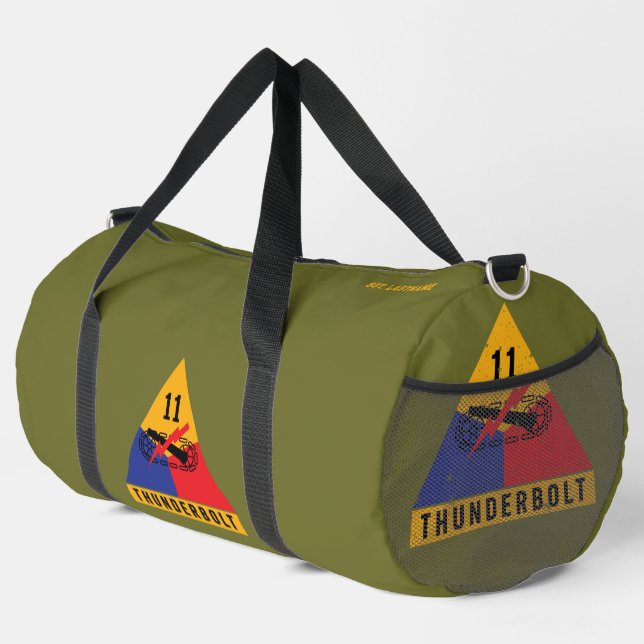 11th Armored "Thunderbolb" Division Custom Duffle Bag (Rechte Ecke)