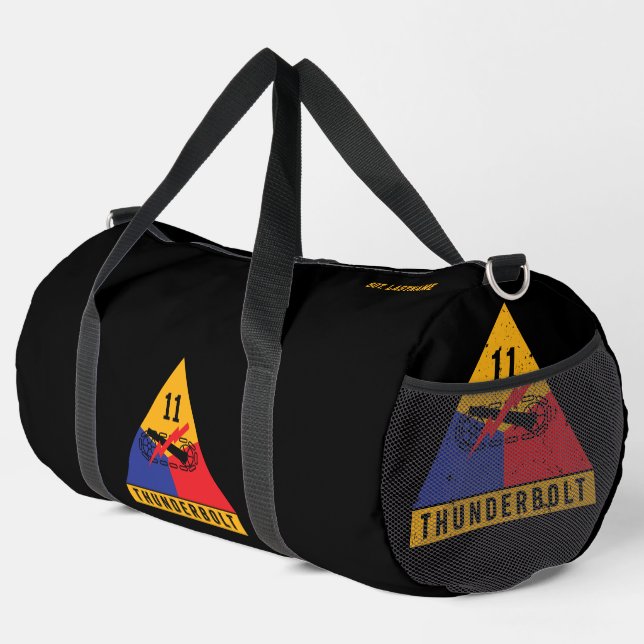 11th Armored "Thunderbolb" Division Custom Duffle Bag (Rechte Ecke)