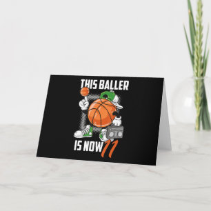 11th Birthday Basketball Player Funny 11 Years Old Karte