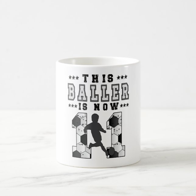 11th Birthday Gift Soccer Player 11 Year Old Boy Kaffeetasse (Mittel)