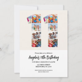 11th Birthday Invitation - Number 11 Einladung