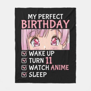 11th Birthday Watch Anime 11 Years Old Anime Teen  Fleecedecke