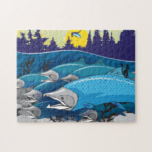 11x14 Fischpuzzle für Farbenblindler