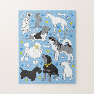 11x14 Hunde lieben Puzzle für farbenblinde Mensch