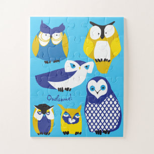 11x14 Kids Kooky Owls Puzzle für Colorblind Kinde