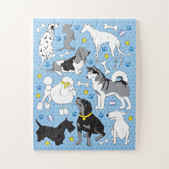 11x14 Kinder Dog Puzzle für Colorblind Kinder (Vertikal)