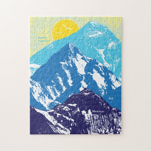 11x14 Puzzle des pics himalayens pour les aveugles (Vertical)