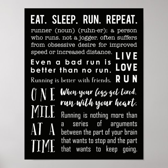 11x14 Running Inspiration Poster (Vorne)