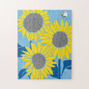 11x14 Sonnenblumenpuzzle für Colorblinde