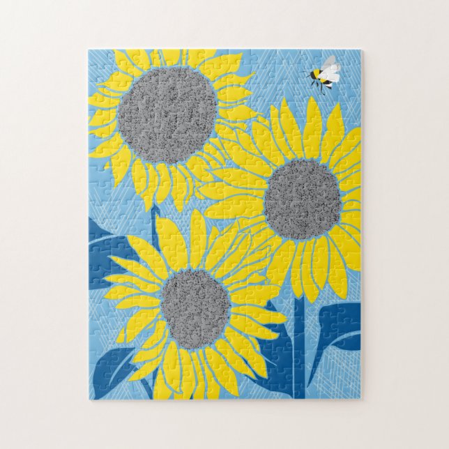 11x14 Sonnenblumenpuzzle für Colorblinde (Vertikal)