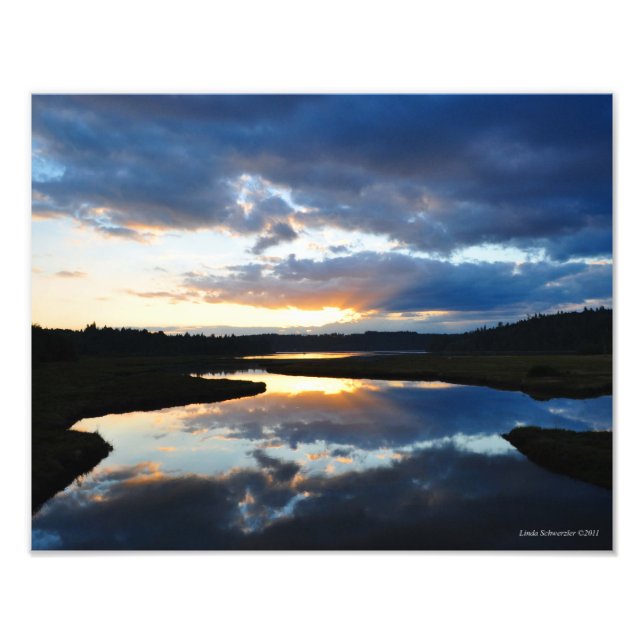11X14 Sonnenuntergang Reflektion Fotodruck (Vorne)