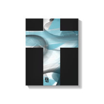 11x14" Trend Abstract Art Canvas Black White Blue