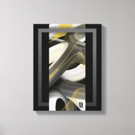 11x14" Trend Abstraktes Kunstleinwand Schwarz Weiß Leinwanddruck