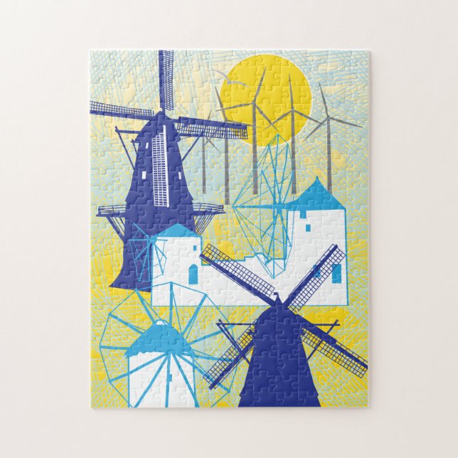 11x14 Windmills Puzzle für Colorblind-Menschen (Vertikal)